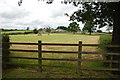 Looking across fields to Higher Coley Farm