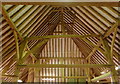 Part of the roof of the major barn, Abbey Farm Barns, Faversham