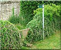 A stone stile, at the beginning of a footpath