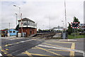 Wool signal box, level crossing and station