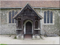 TL6600 : North door and porch, St. Margaret's, Margaretting by nick macneill