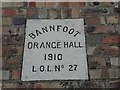 Plaque, Bannfoot Orange Hall