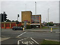 Fire station on the side of the Magic Roundabout