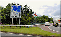 J3477 : Fortwilliam roundabout signs, Belfast (2) by Albert Bridge