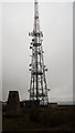 SO1964 : Black Mixen trig. point and the communications mast. by Peter Evans