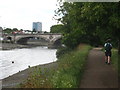 The Thames Path approaching Kew Bridge