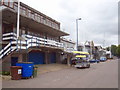 Rowing club boathouses on Putney Embankment