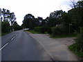 TM3958 : B1069 Church Road & the footpath to Gromford Lane by Geographer