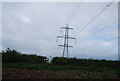 Pylon by the A1 near Lady Wood Farm