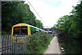 Train by the Worcester and Birmingham Canal