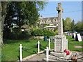 Clanfield war memorial and The Plough