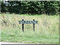 TQ5405 : 'No Parking' sign, Wilmington Green, East Sussex by nick macneill