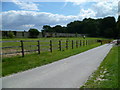 Walled paddock and gate at Michelgrove