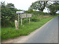 Milestone on the B3266 near Helland