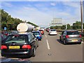 SP2385 : M6 motorway closure by David P Howard