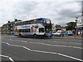 The Coastliner bus at The Broadway