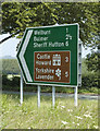 Sign to Welburn & Castle Howard