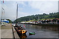 Dutch yacht moored at Totnes