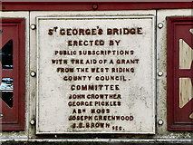 SD9927 : St George's Bridge Nameplate by David Dixon