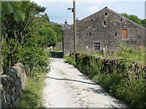 SE0026 : Driveway and barn, Carr House Farm, Mytholmroyd by Humphrey Bolton