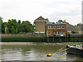 The Angel pub from the river