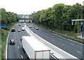 Motorway railway bridge viewed from Bassaleg Road, Newport