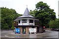 Round building on the roundabout at Trago Mills