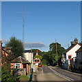 Level crossing and radio mast