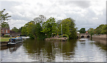 SU4996 : Island on River Thames at Abingdon Bridge by Peter Facey