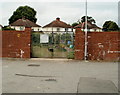 Entrance gates, Maesglas Grove Allotments, Newport