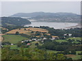 View down the Conwy valley from the Prenol triangulation pillar, Pentrefelin