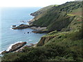 View from the South West Coast Path, looking south