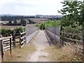 SK3829 : Bridleway bridge over the A50 by Ian Calderwood