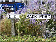 TM2648 : Old Barrack Road sign by Geographer