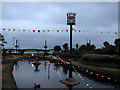 Fairy lights at dusk