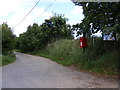 Restricted Byway to Hall Farm Road & Great Bealings Post Office Postbox