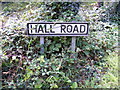 Hall Road sign