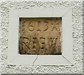 Date stone in the Grade II listed former Ty Coch farmhouse, Cwmbran