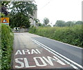 Sharp bend in the A483 near Llandovery