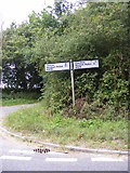 TM2555 : Roadsign on the B1078 Ipswich Road by Geographer
