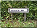 TM2254 : Clopton Village Hall sign by Geographer