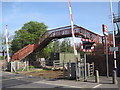 NZ1164 : Footbridge at Wylam Railway Station by Les Hull