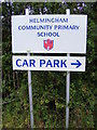 Helmingham Community Primary School sign