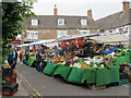 Oakham: market stalls