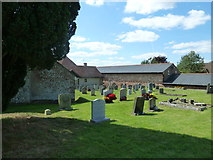 SU3642 : St Peter, Goodworth Clatford: churchyard (a) by Basher Eyre