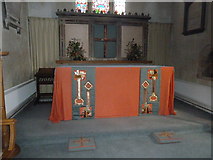 SU3642 : St Peter, Goodworth Clatford: altar by Basher Eyre