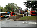 ST2995 : Brief bus jam in Cwmbran bus station by Jaggery