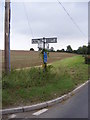 Roadsign on the B1079/Snipe Farm Lane junction