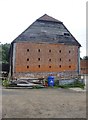 The barn at Pierrepont Farm: end elevation, showing brickwork