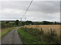 Farmland and the lane to Ledicot